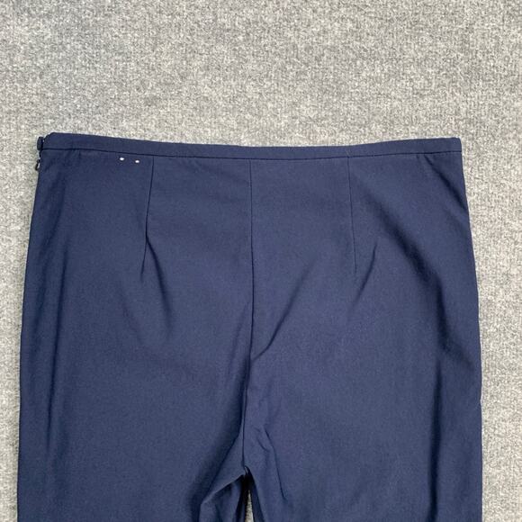 J. Mclaughlin Pants Womens 6 Navy Stretch Skinny Tapered Ankle Side Zip Trousers - Picture 9 of 12